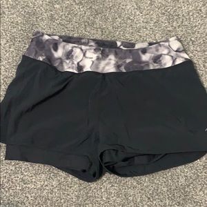 black athletic shorts
